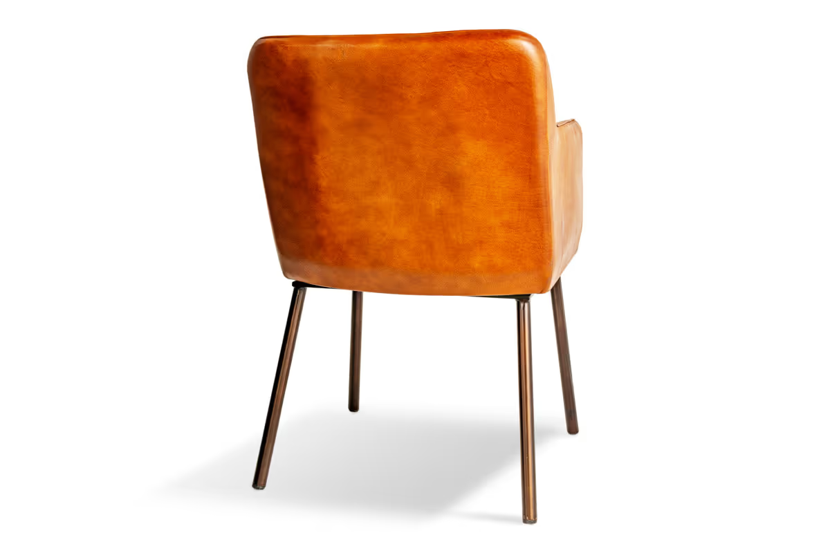Nkuku - Lal Leather Armchair - Aged Tan