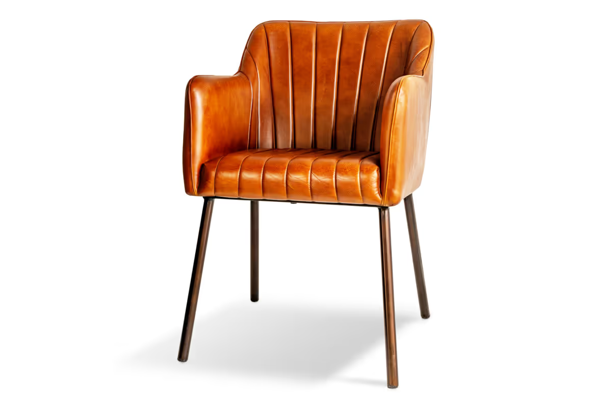 Nkuku - Lal Leather Armchair - Aged Tan