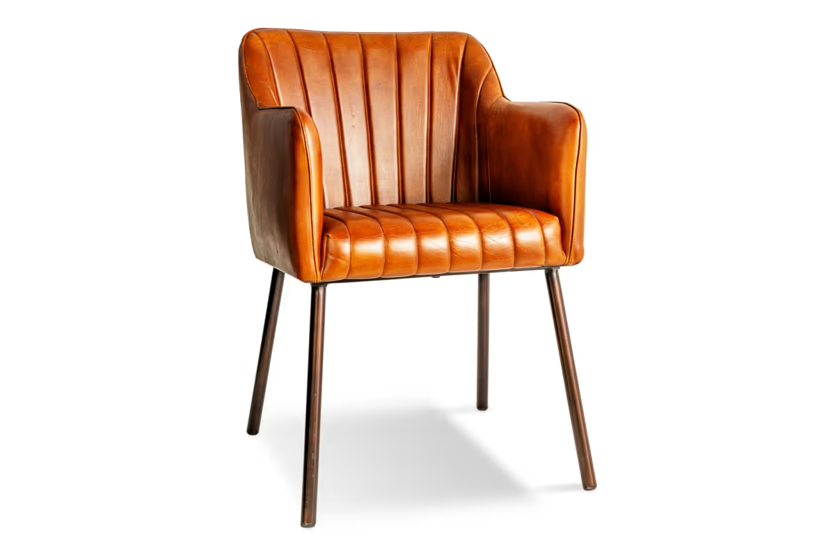 Nkuku - Lal Leather Armchair - Aged Tan