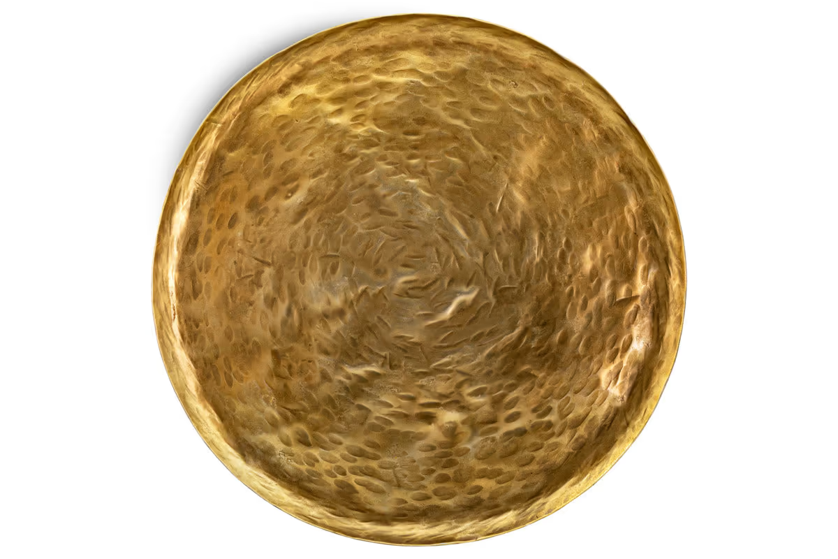 Nkuku - Oorja Round Tray - Brass