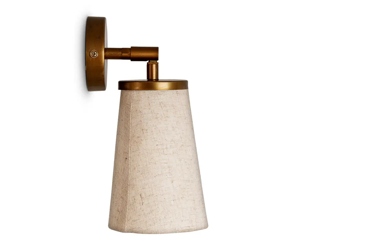 Nkuku - Ame Linen Wall Spot Light - Off White