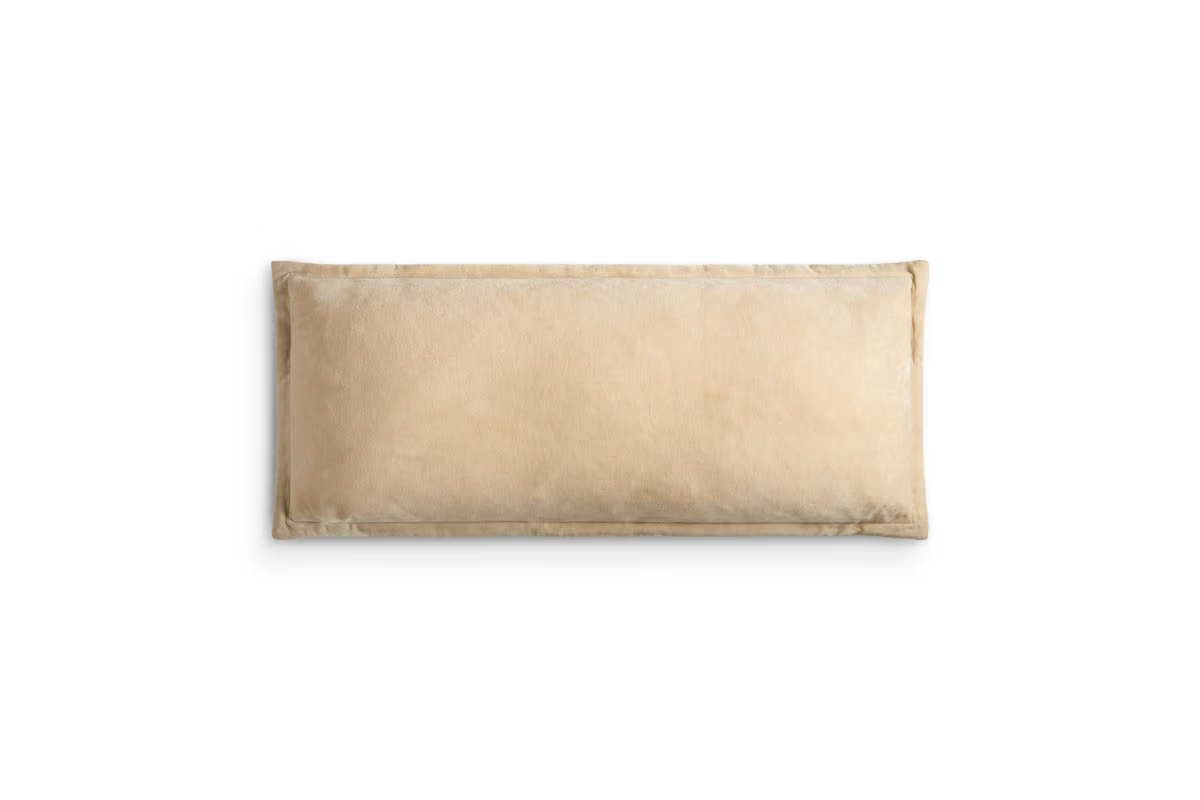 Nkuku - Menmai Statement Velvet Lumbar Cushion Cover - Cream