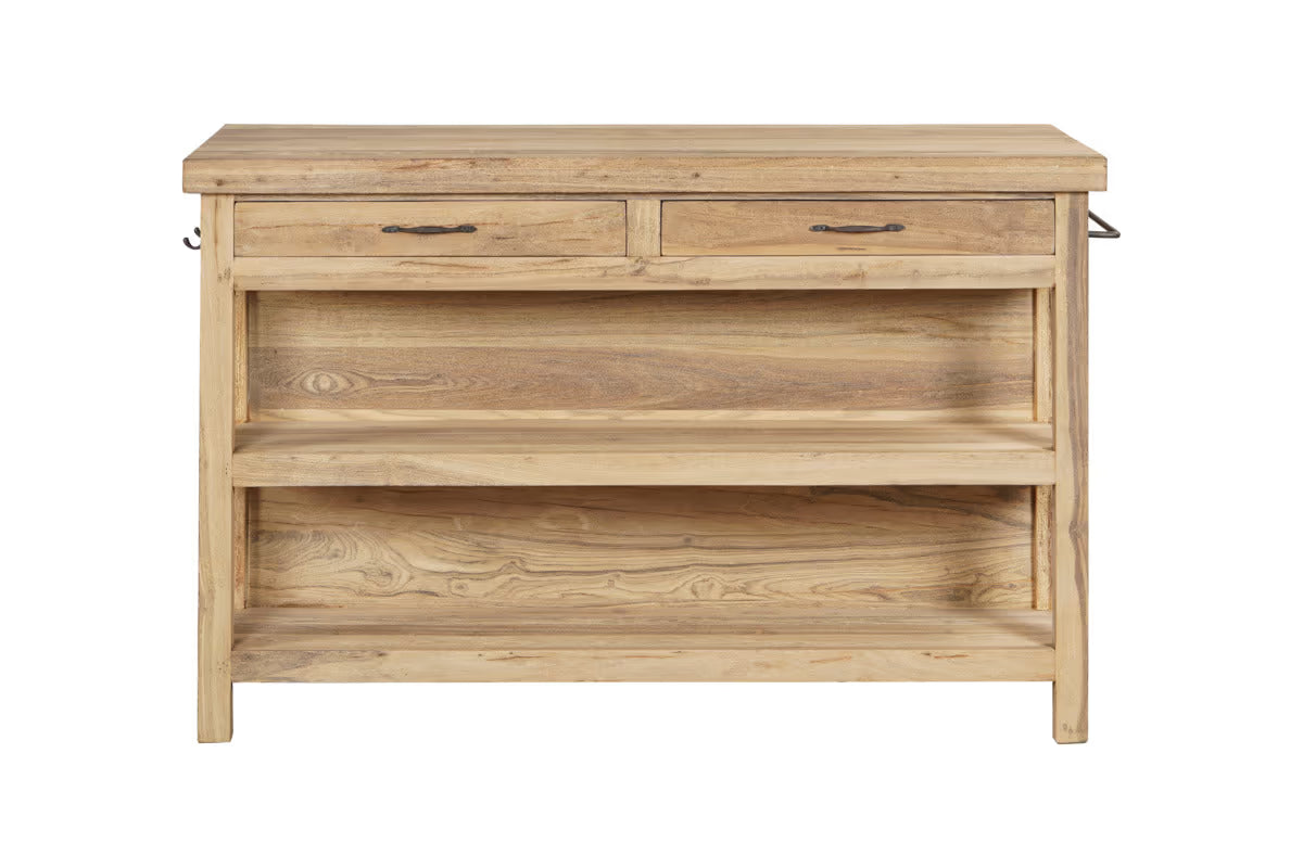 Nkuku - Tivu Reclaimed Wood Kitchen Island - Natural