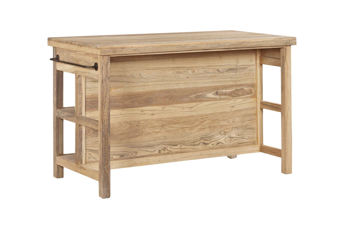 Nkuku - Tivu Reclaimed Wood Kitchen Island - Natural