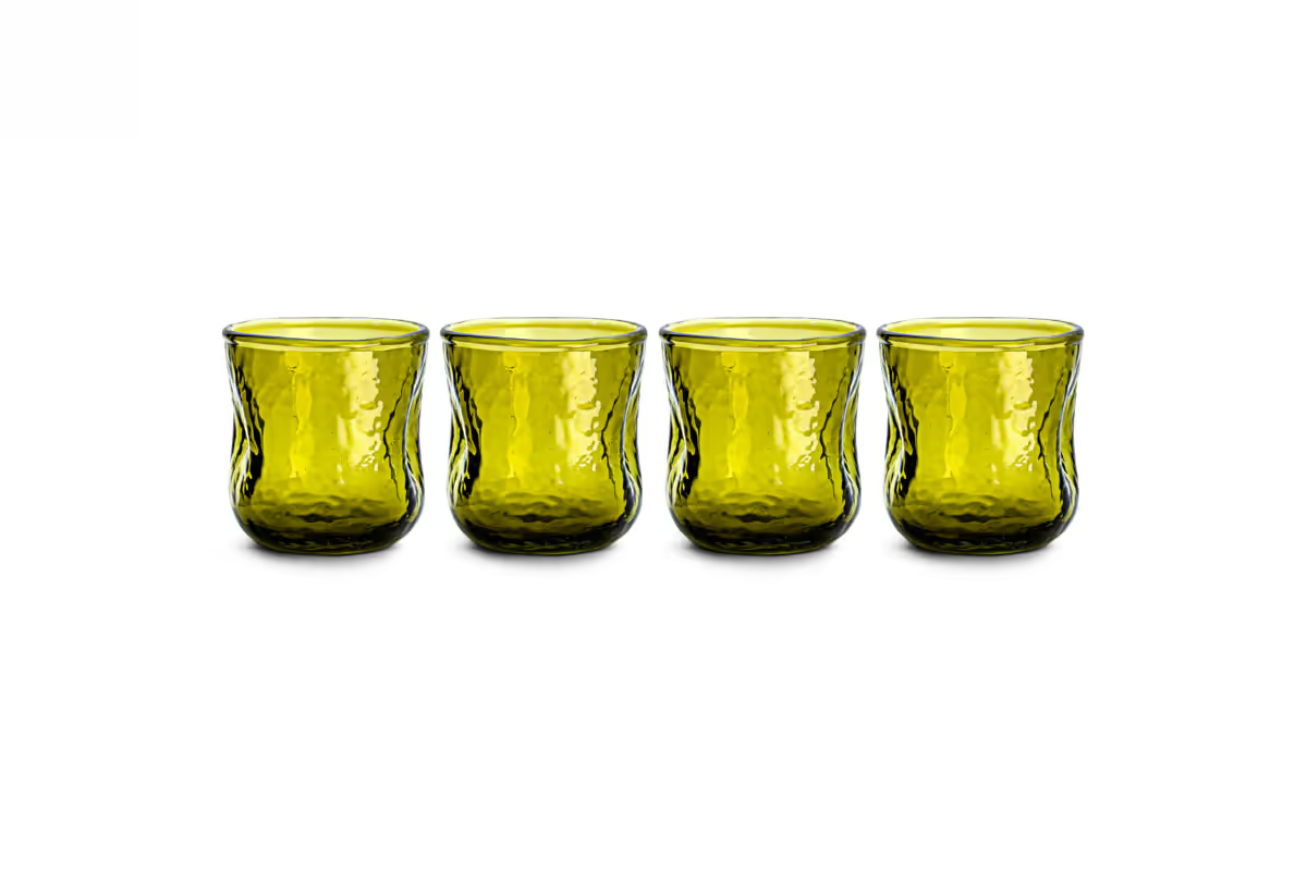 Nkuku - Chandani Tumbler - Green - Short (Set of 4)