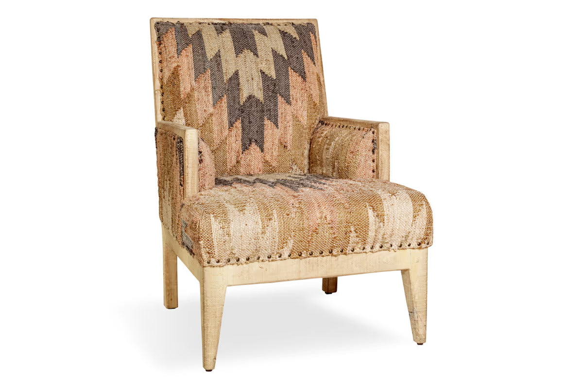 Nkuku - Chhavi Kilim Upholstered Armchair - Multi