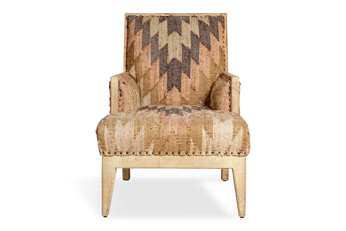 Nkuku - Chhavi Kilim Upholstered Armchair - Multi