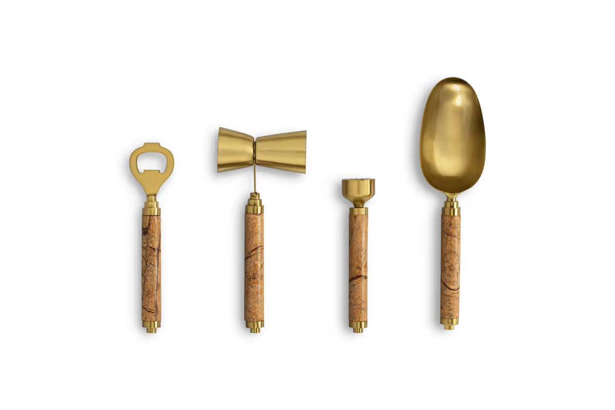 Nkuku - Amaya Cocktail Set - Aged Antique - (Set of 4)