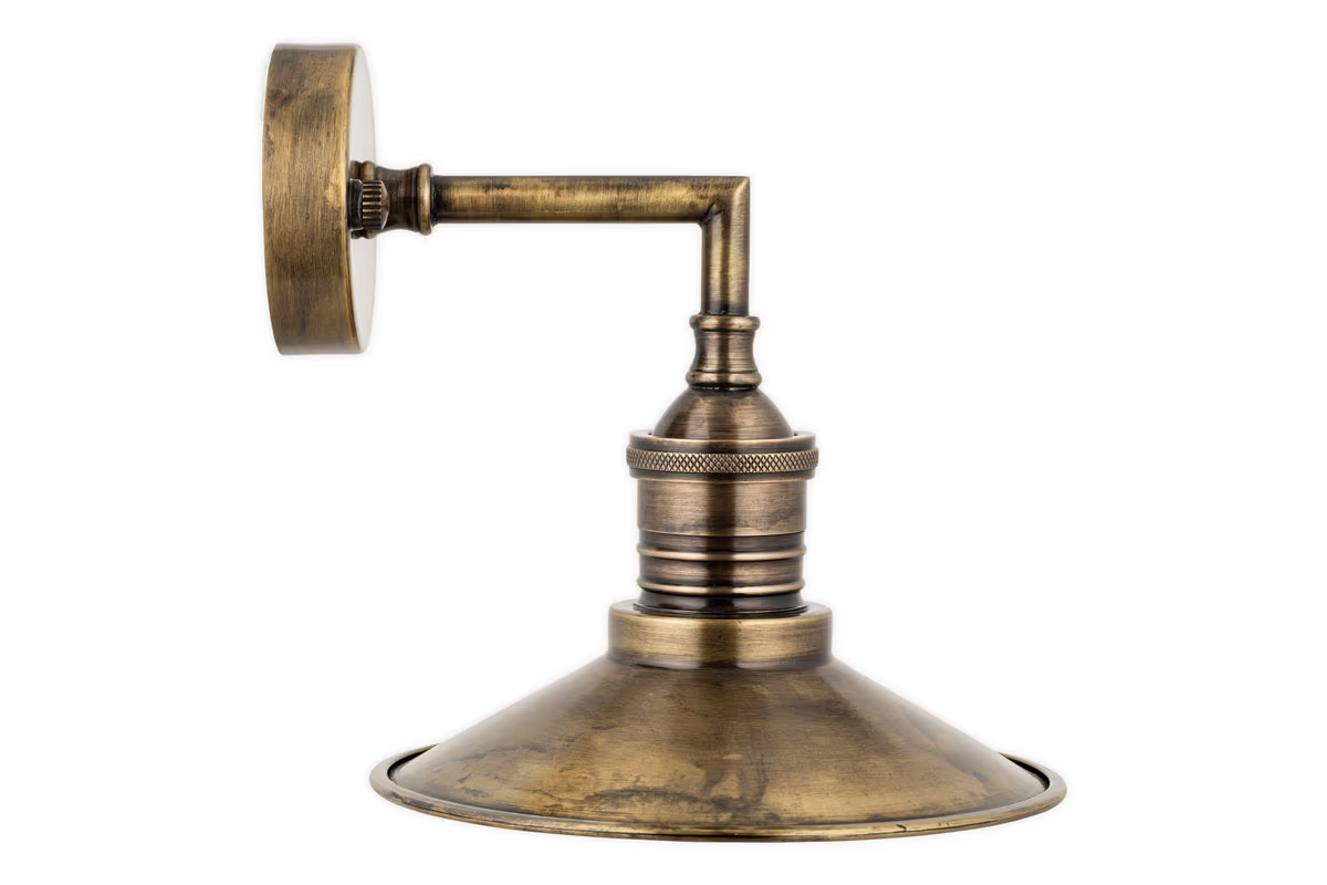 Nkuku - Najja Brass Wall Lamp - Antique Brass