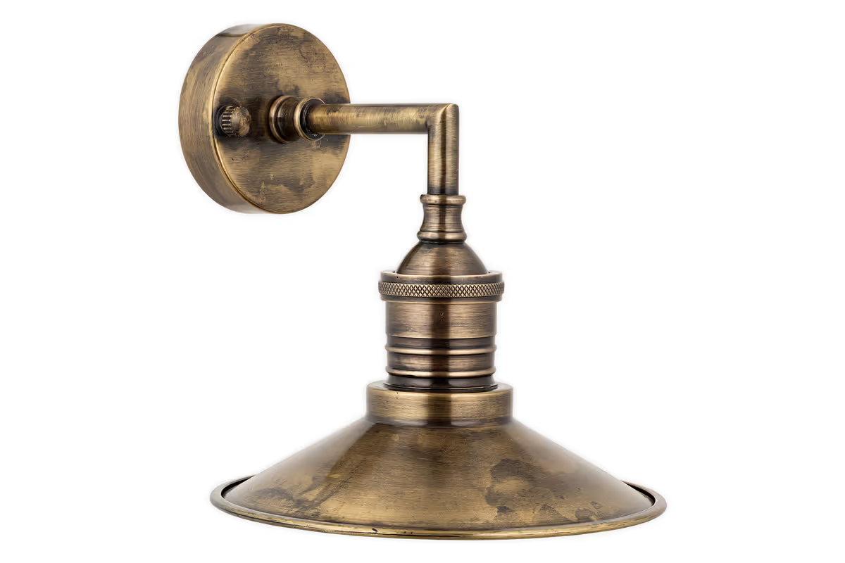 Nkuku - Najja Brass Wall Lamp - Antique Brass