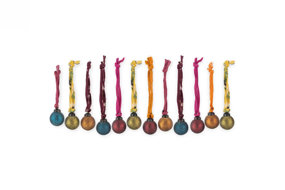 Nkuku - Oko Mini Baubles - Mixed Matt (Set of 12)