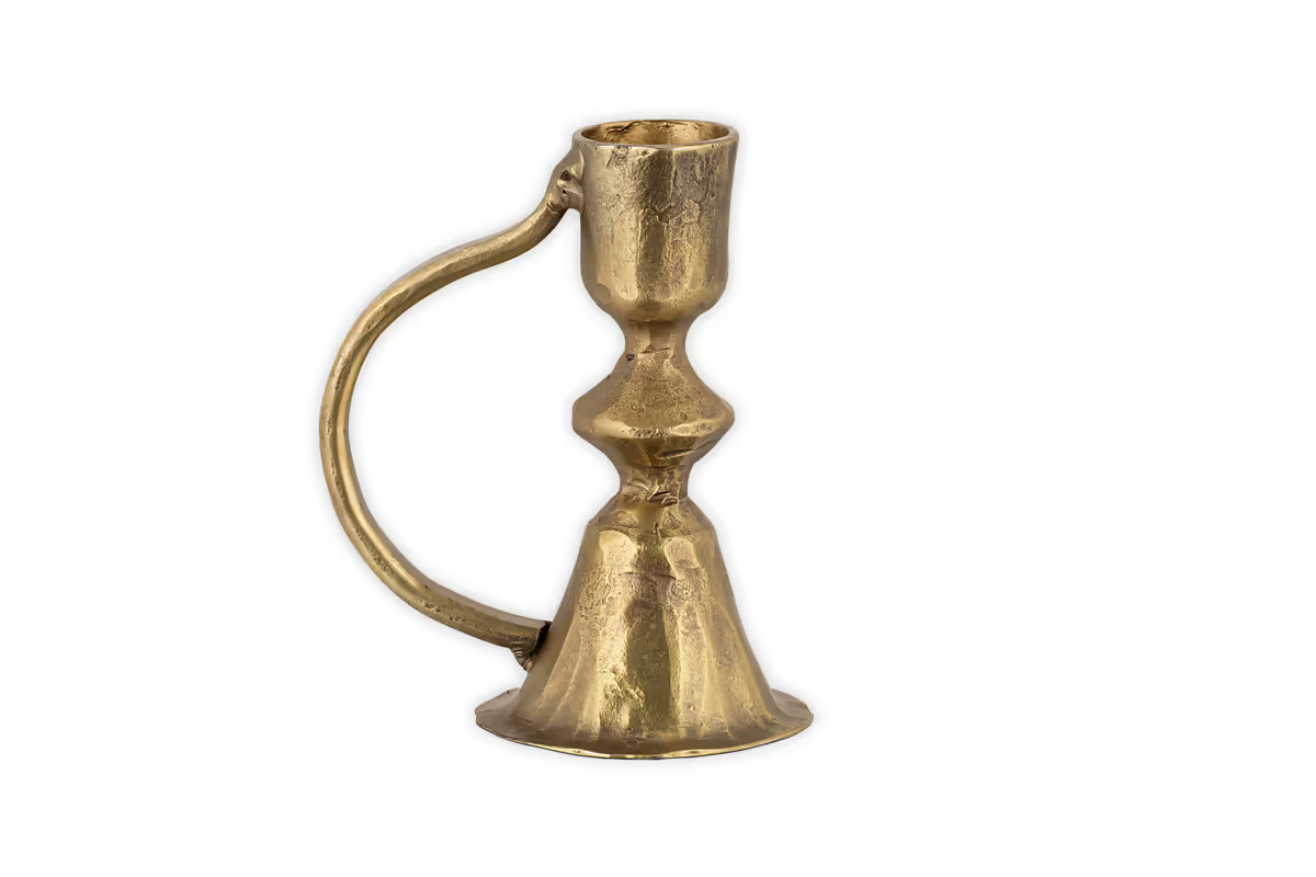 Nkuku - Prema Candle Holder - Antique Brass