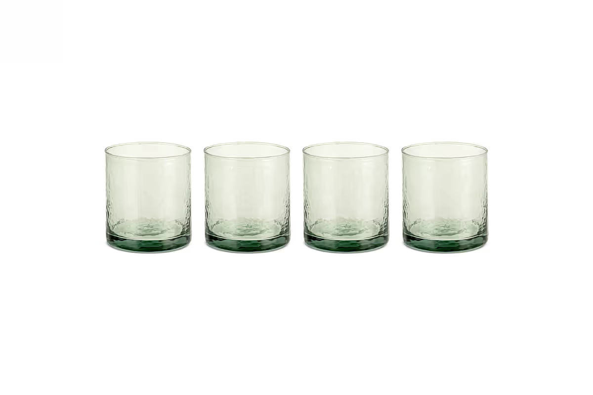 Nkuku - Yala Hammered Tumbler - Sage Green (Set of 4)