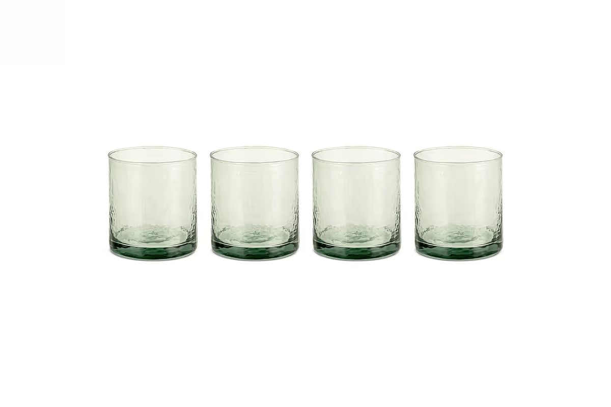 Nkuku - Yala Hammered Tumbler - Sage Green (Set of 4)