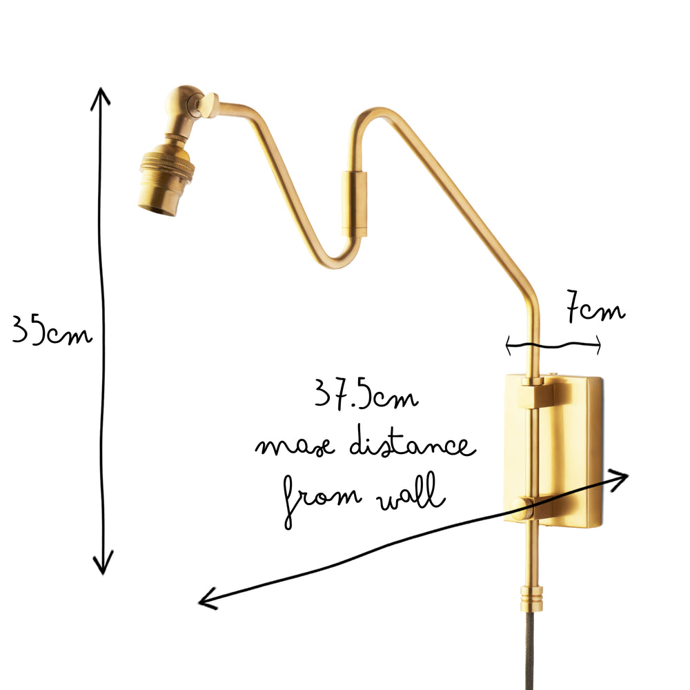Pooky - Smaller Cooper Wall Fitting - Brass