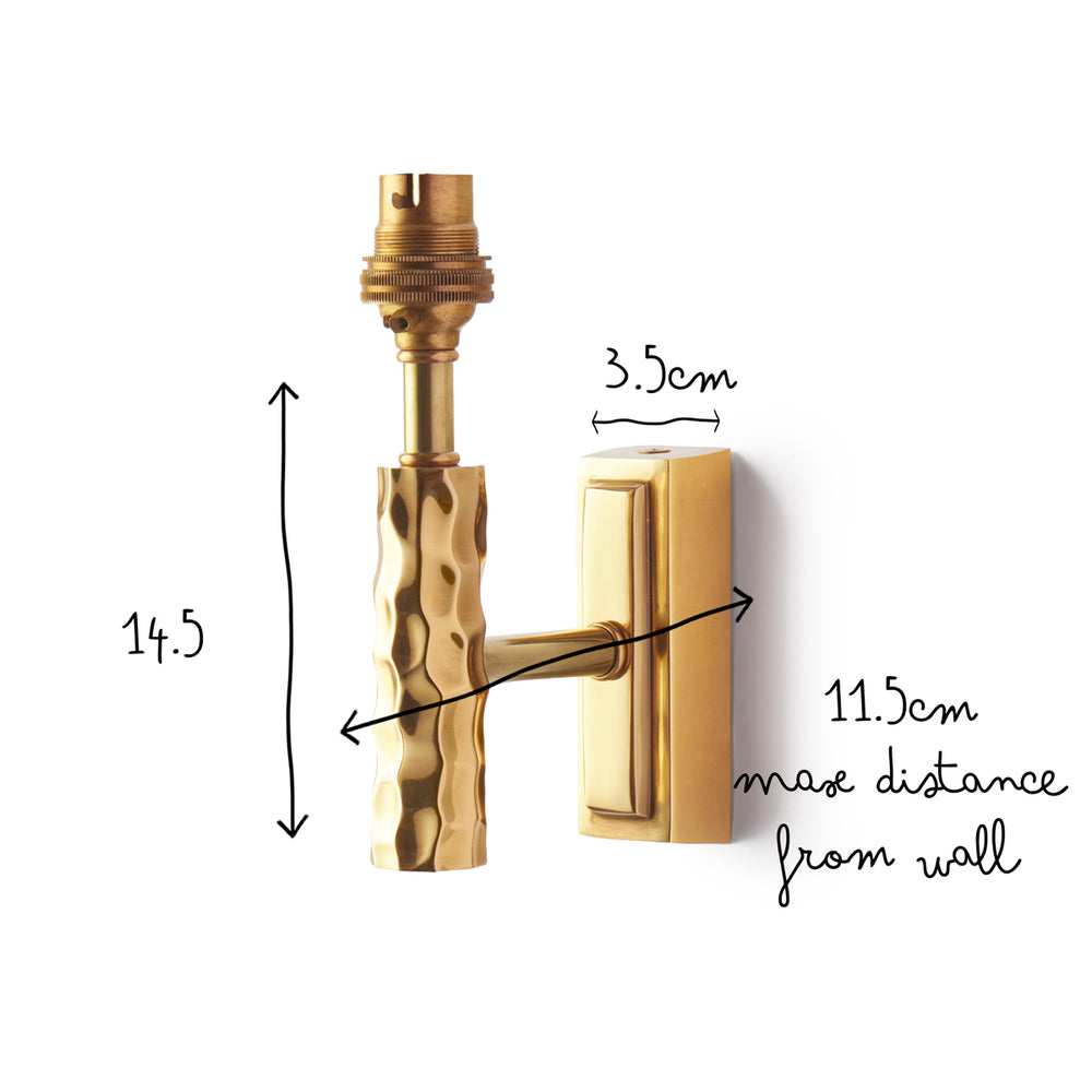 Pooky - Dimple Wall Fitting - Brass