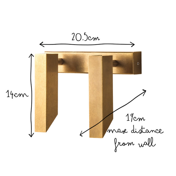 Pooky - Double Andor Ip54 Adjustable Wall Light - Brass