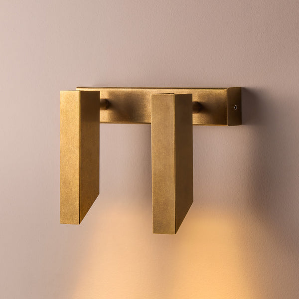 Pooky - Double Andor Ip54 Adjustable Wall Light - Brass