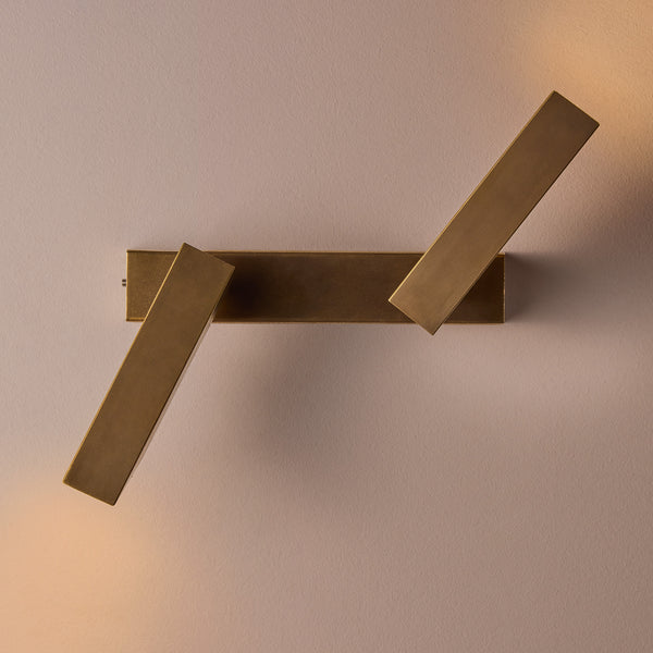Pooky - Double Andor Ip54 Adjustable Wall Light - Brass