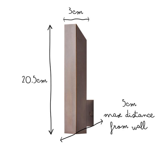 Pooky - Andor Ip54 Wall Uplighter - Bronze