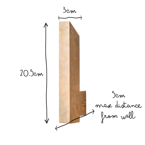 Pooky - Andor Ip54 Wall Uplighter - Brass