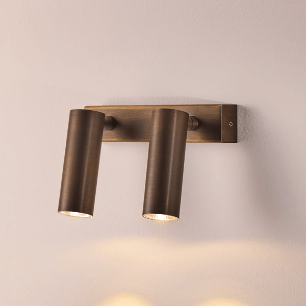 Pooky - Double Austell Ip54 Wall Spotlight - Bronze