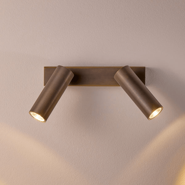 Pooky - Double Austell Ip54 Wall Spotlight - Bronze