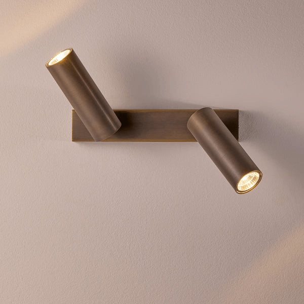 Pooky - Double Austell Ip54 Wall Spotlight - Bronze