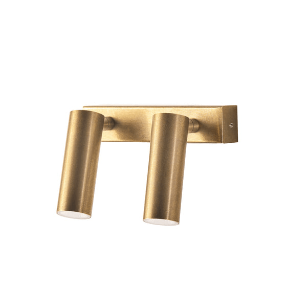Pooky - Double Austell Ip54 Wall Spotlight - Brass