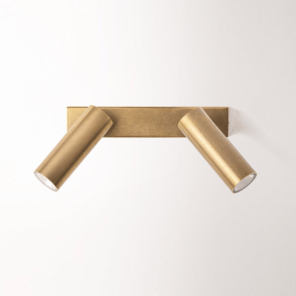 Pooky - Double Austell Ip54 Wall Spotlight - Brass