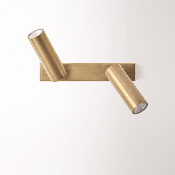 Pooky - Double Austell Ip54 Wall Spotlight - Brass
