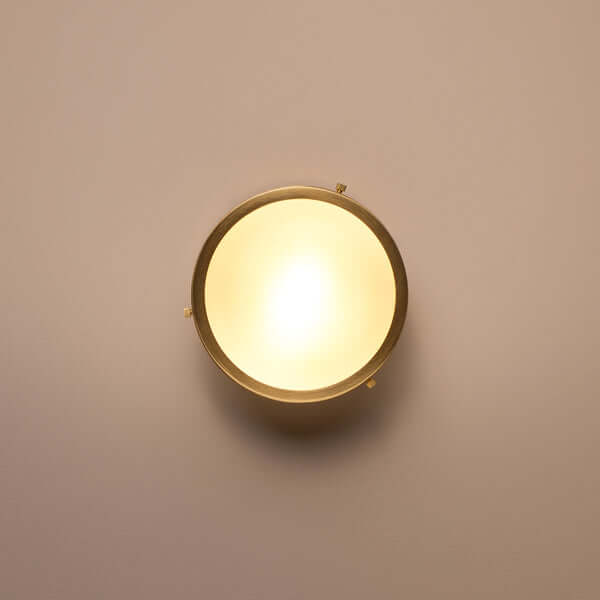 Pooky - Blanchard ip44 Flush Ceiling Light - Brass and Glass, elegant brass and glass design lighting.