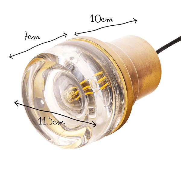 Pooky - Bremer Ip44 Bulkhead Wall Light - Antique Brass