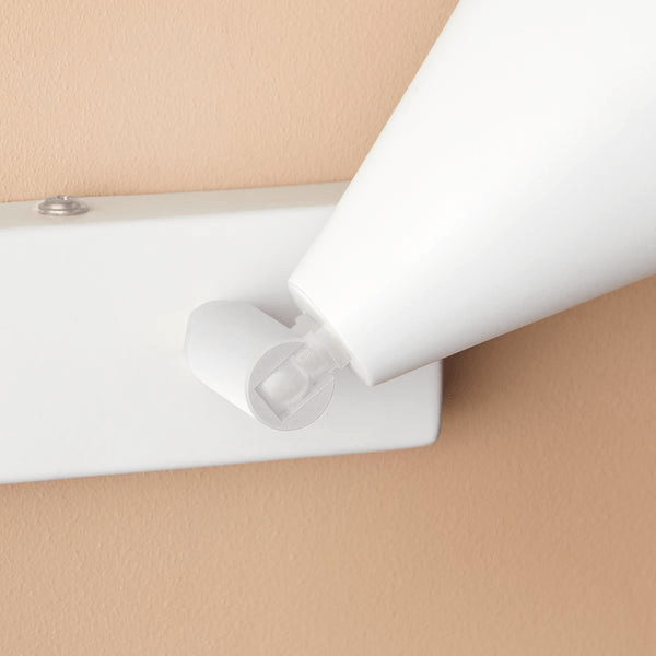 Pooky - Crick Triple Wall Spotlight - Paintable Finish mounted on wall with adjustable white fixture.