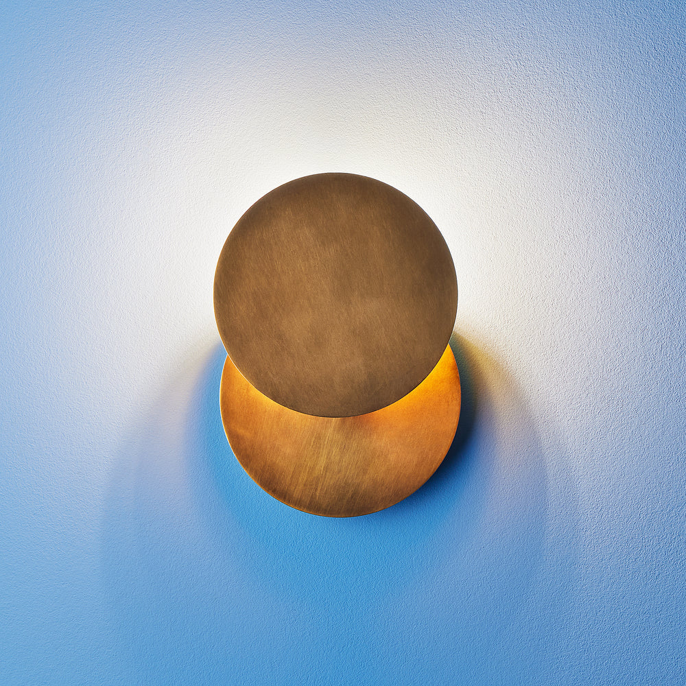 Pooky Franz wall light in aged brass