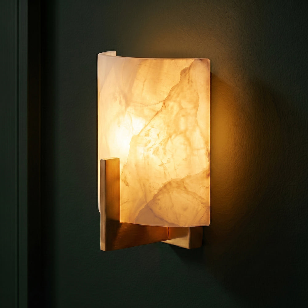 Pooky - Franklyn Wall Light - Brass and Alabaster