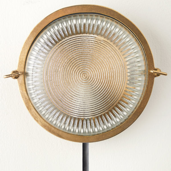Pooky - Hardy Ip67 Round Bulkhead Wall Light - Unlacquered Natural Brass