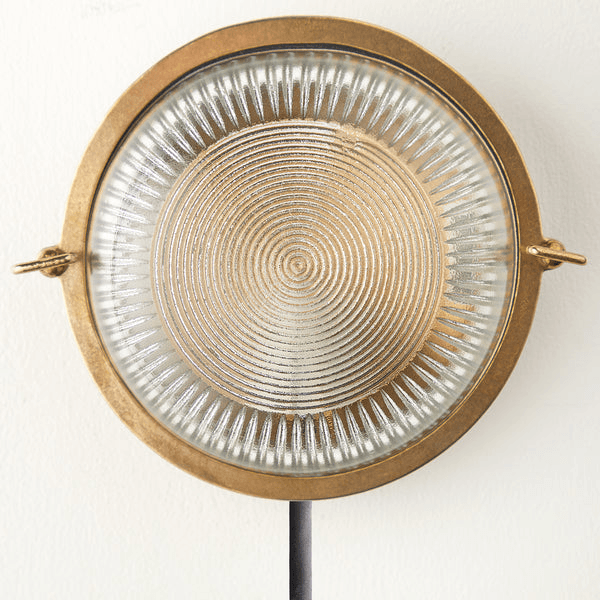 Pooky - Hardy Ip67 Round Bulkhead Wall Light - Unlacquered Natural Brass