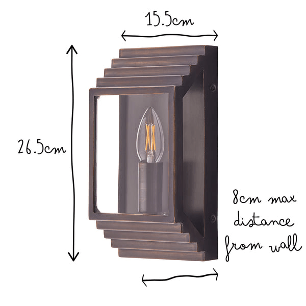 Pooky - Hayle Ip44 Exterior Wall Light - Bronze