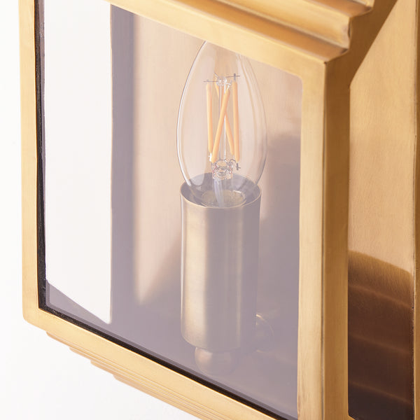 Pooky - Hayle Ip44 Exterior Wall Light - Antiqued Brass