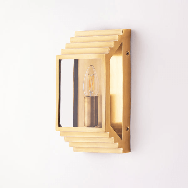 Pooky - Hayle Ip44 Exterior Wall Light - Antiqued Brass