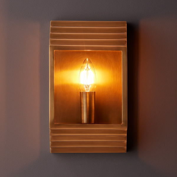 Pooky - Hayle Ip44 Exterior Wall Light - Antiqued Brass