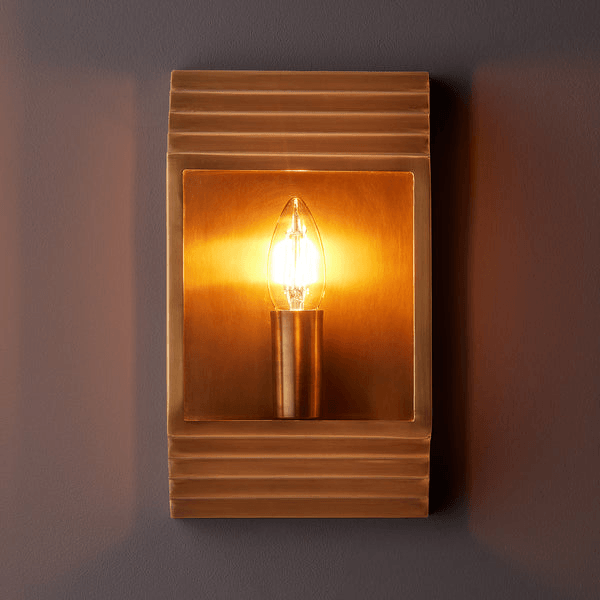 Pooky - Hayle Ip44 Exterior Wall Light - Antiqued Brass