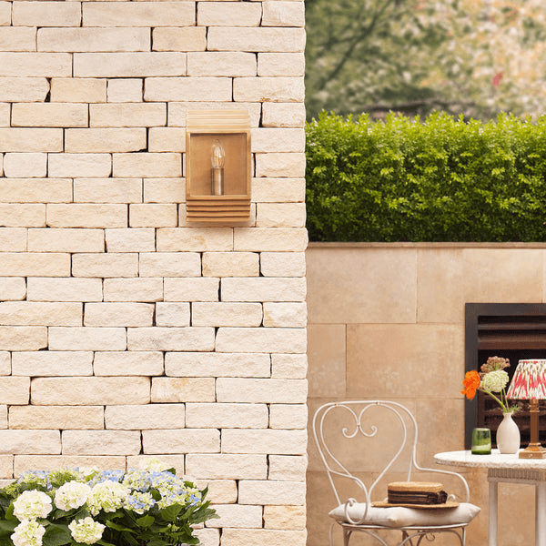 Pooky - Hayle Ip44 Exterior Wall Light - Antiqued Brass
