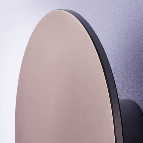 Pooky - Helios Ip44 Wall Light - Largest - Bronze Aluminium close-up view showcasing its elegant design and finish.