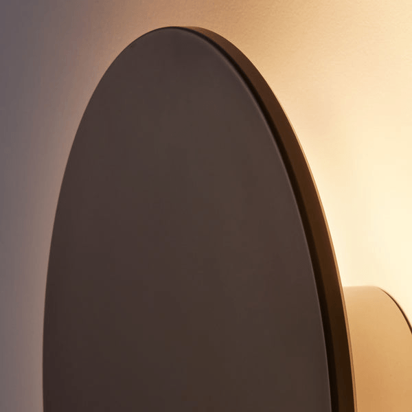 Pooky - Helios Ip44 Wall Light - Largest - Bronze Aluminium with a gentle glow and contemporary design.