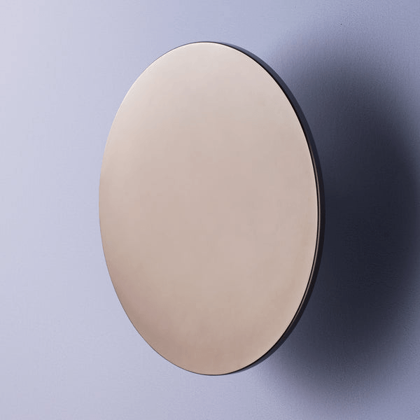 Pooky - Helios Ip44 Wall Light - Largest - Bronze Aluminium mounted on a wall, showcasing its contemporary design.