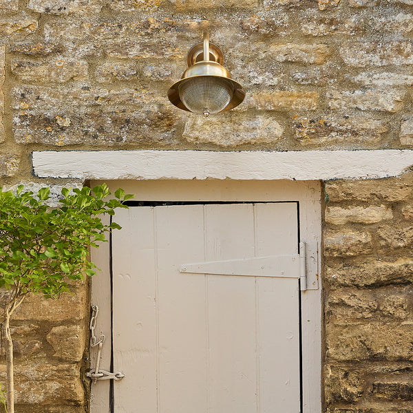 Pooky - Holophane Ip44 Exterior Wall Light - Brass