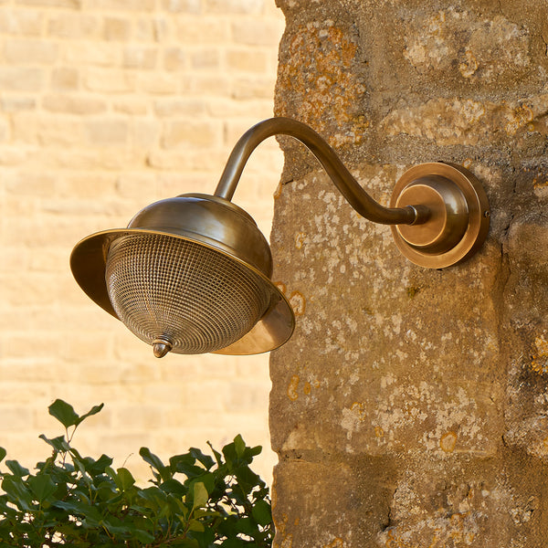 Pooky - Holophane Ip44 Exterior Wall Light - Brass