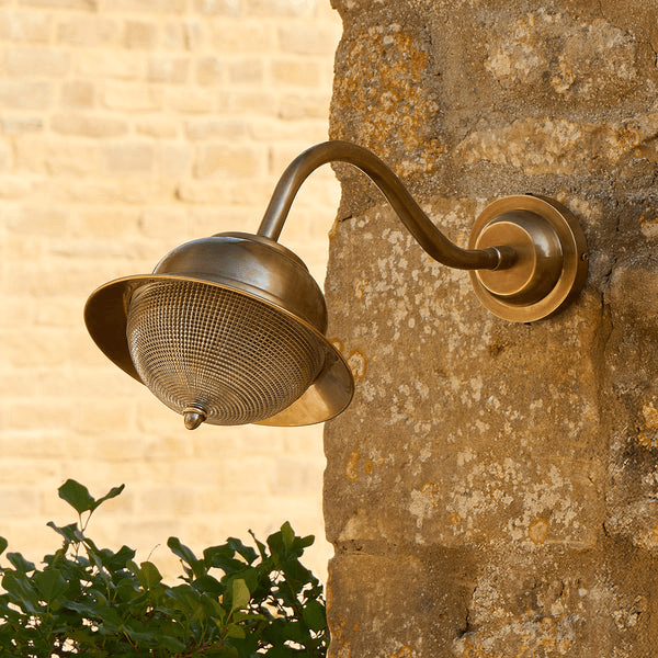 Pooky - Holophane Ip44 Exterior Wall Light - Brass